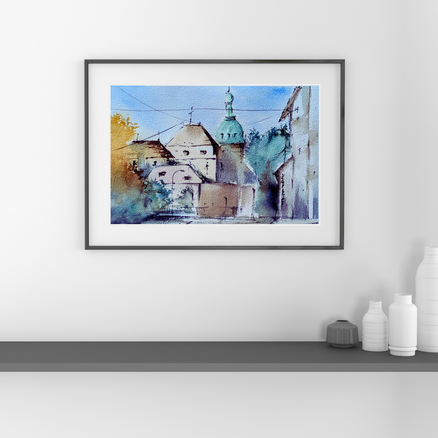 Distant church