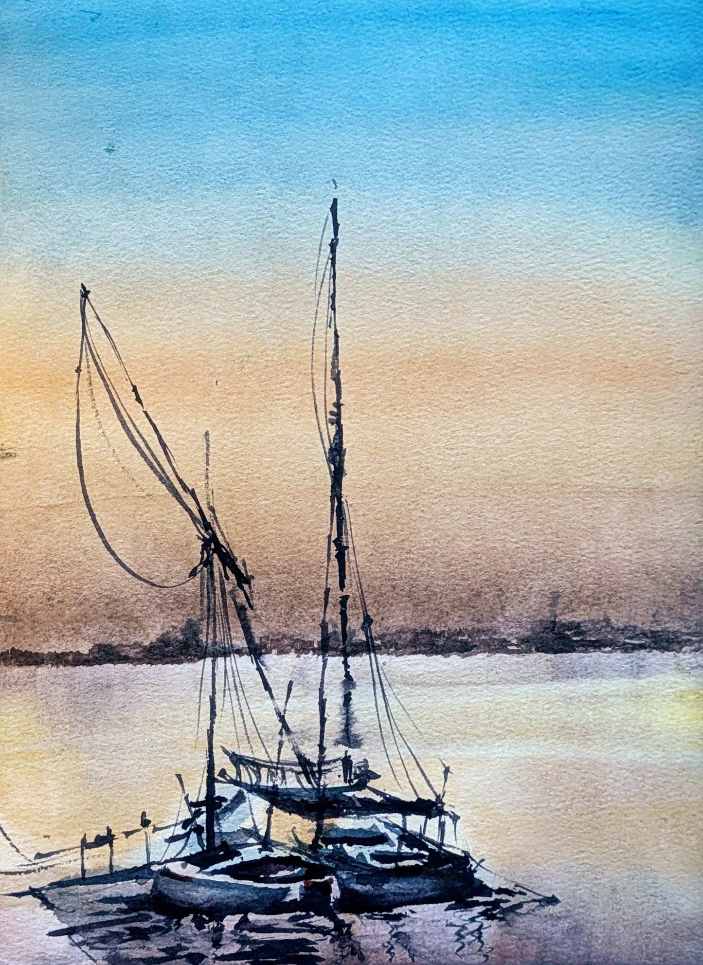 Boats at sunset