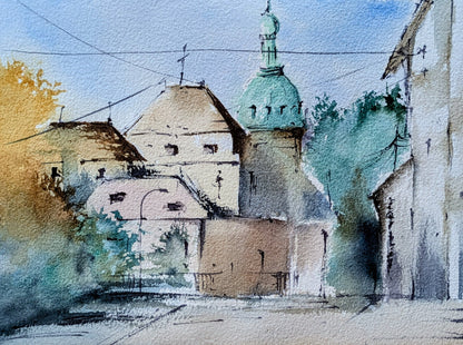Distant church